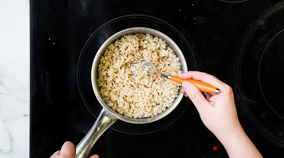 Cook the rice Cook the rice
