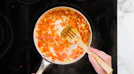 Cook the soyrizo Cook the soyrizo
