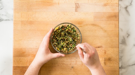 Make the gremolata Make the gremolata
