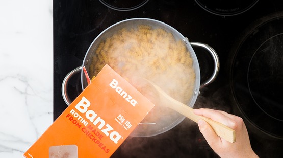 Cook the pasta Cook the pasta