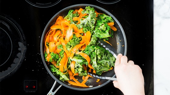 Cook the vegetables Cook the vegetables