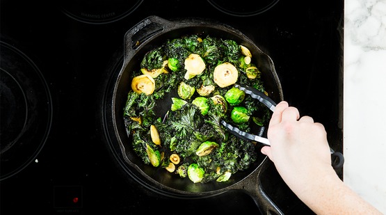 Cook the vegetables Cook the vegetables