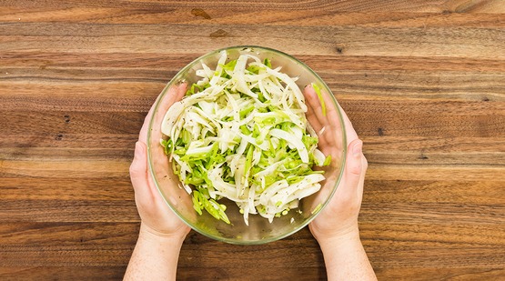 Prepare the slaw Prepare the slaw