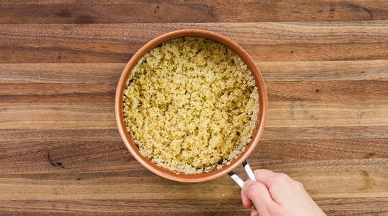 Cook the quinoa Cook the quinoa