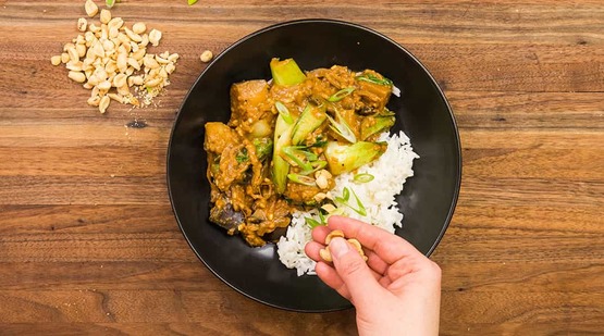 Filipino Peanut Stew with Jasmine Rice