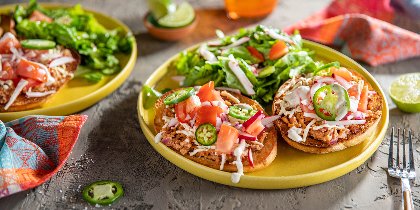 Mexican Molletes with Refried Beans & Pico de Gallo