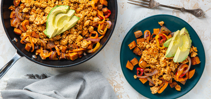 Smoky Tofu & Sweet Potato Hash with Avocado