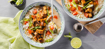 Thai Lemongrass Soup with Crispy Mushrooms & Tofu