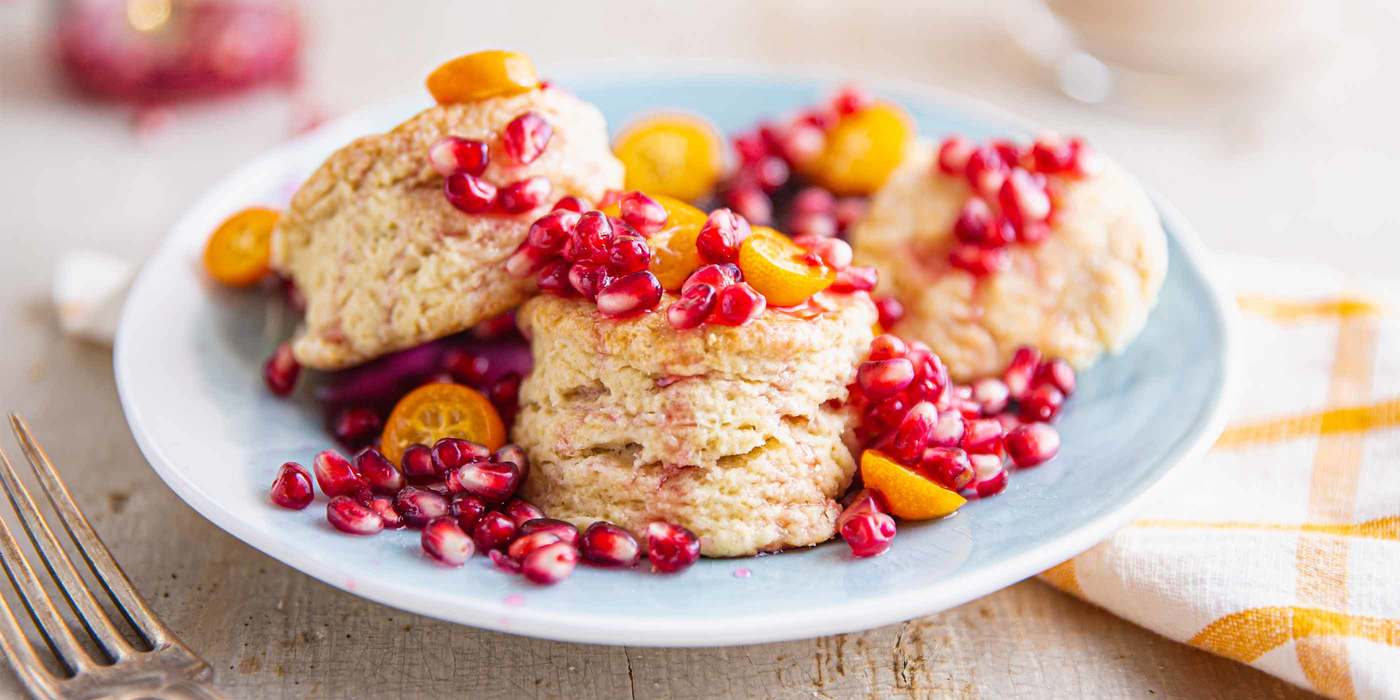 Homemade Biscuits with Winter Fruit