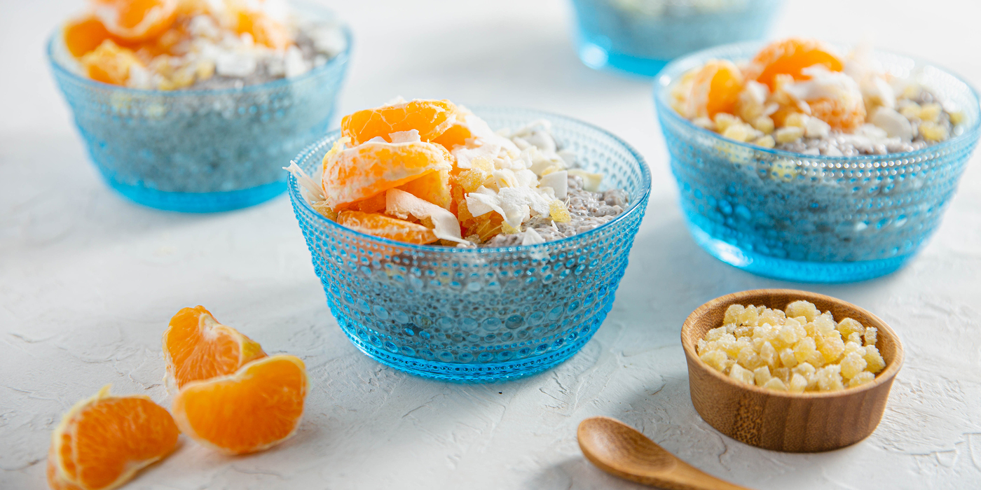 Coconut Chia Pudding with Clementine & Ginger