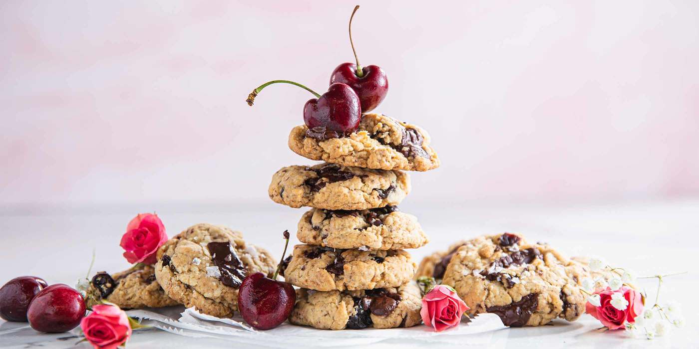 Salted Cherry Chocolate Chunk Cookies