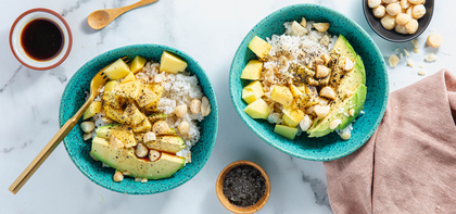 Mango Poke Bowls with Macadamia Nuts & Nori