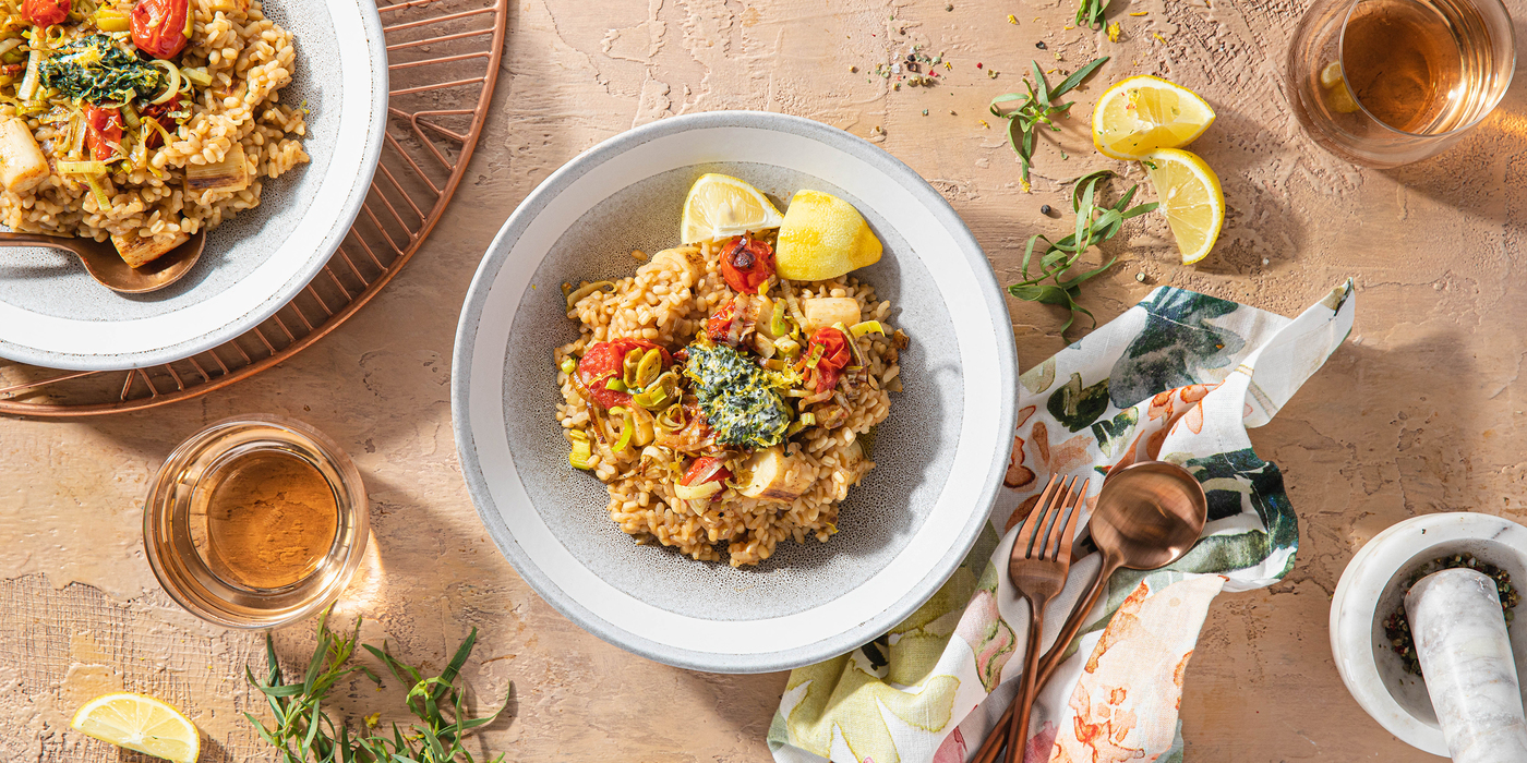 Amalfi Style Risotto with Hearts of Palm & Lemon Tarragon Butter