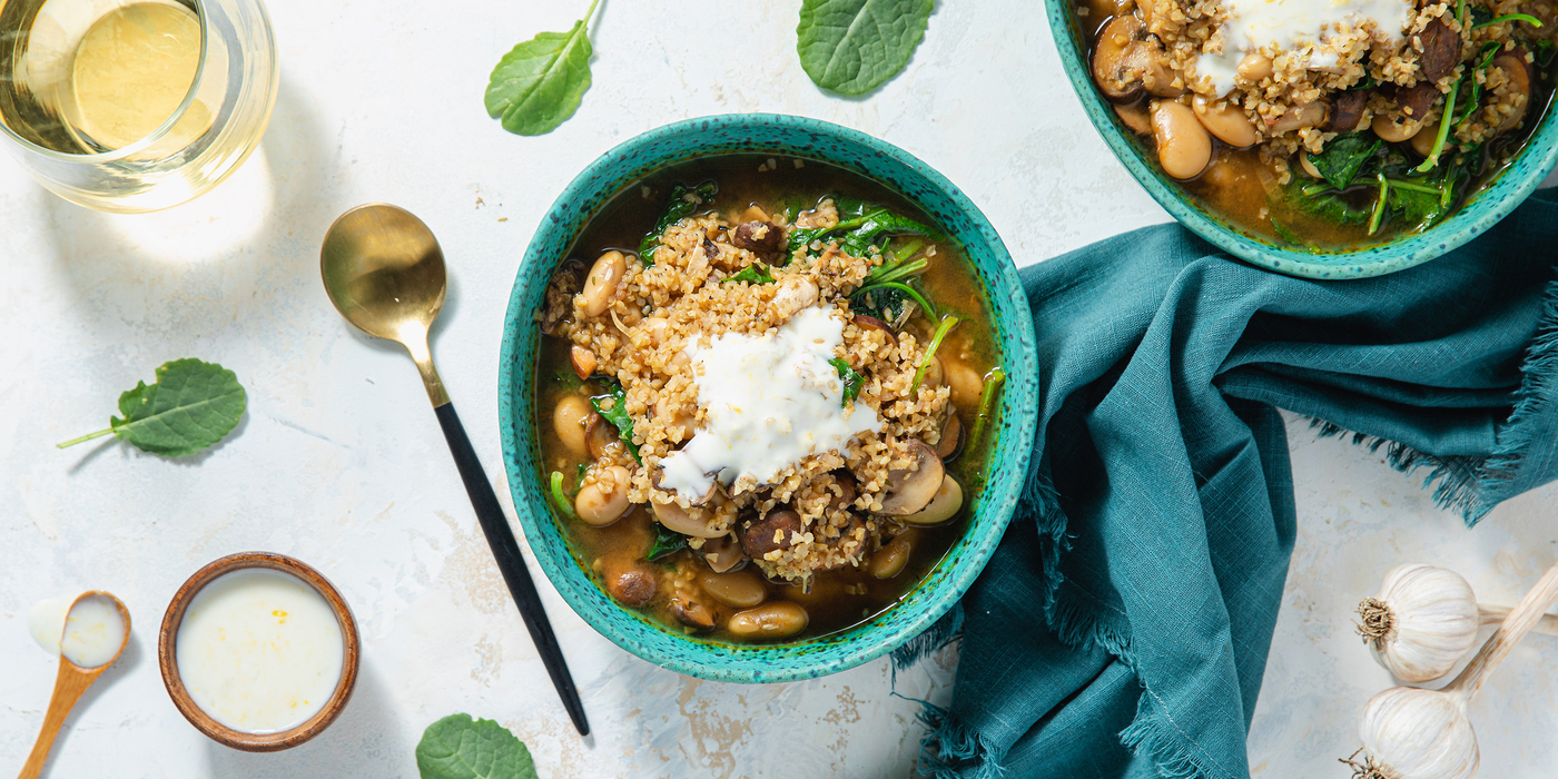 Mushroom Bulgur Soup | Plant-Based Recipes