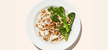 Broccolini Mafaldine Alfredo toasted garlic, walnuts