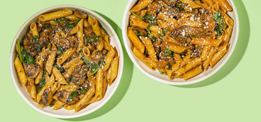 Chipotle Pasta garlicky mushrooms