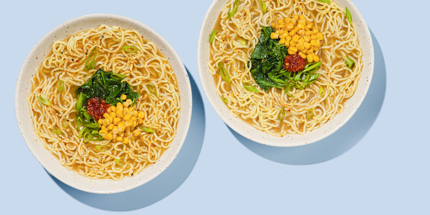 Miso Ramen Soup corn, spinach, togarashi