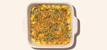 Gnocchi au Gratin spinach, plant-based parmesan