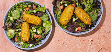 Mini Corn Dogs with Side Salads