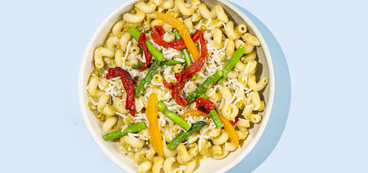 Pasta Primavera asparagus, roasted pepper, creamy asparagus sauce