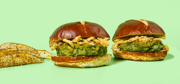 Green Machine Burgers mojo verde, chimichurri fries