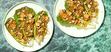 Thai Tofu Lettuce Cups glass noodles, sesame peanuts