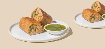 Smoky Chile Burritos poblano rice, cannellini beans, mojo verde