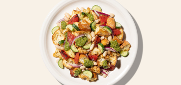 Panzanella Salad cannellini beans, roasted tomatoes, ciabatta croutons