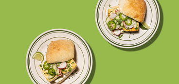 Tofu Bánh mì marinated tofu, pickled veggies, crusty bread