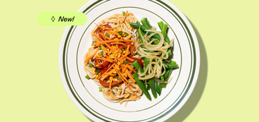 Warm Peanut Noodles red peppers, green beans, carrots