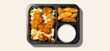 Buffalo Chicken Bowl carrot, celery, cauliflower, ranch