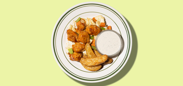 Buffalo Chicken Bowl carrot, celery, cauliflower, ranch
