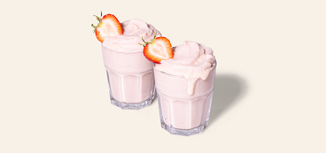 Banana-Berry Protein Boost Smoothies featuring Just One™ protein powder