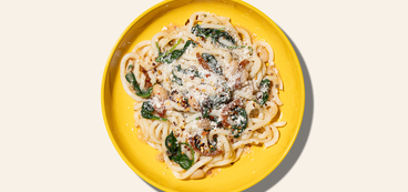 Sun-Dried Tomato Noodles cannellini beans, spinach, udon