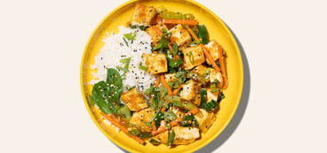 Tofu Stir-Fry chili garlic sauce, bok choy, white rice