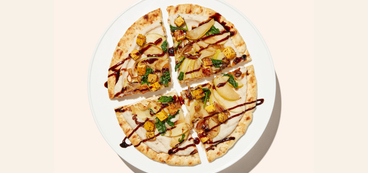 Butternut Apple Pizzas white bean purée, caramelized onions, spinach