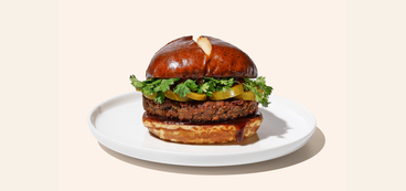 Salsa Negra Burgers Impossible® Meat from Plants, pickled jalapeños