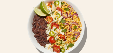 Tex-Mex Black Bean Bowls roasted corn, cabbage slaw