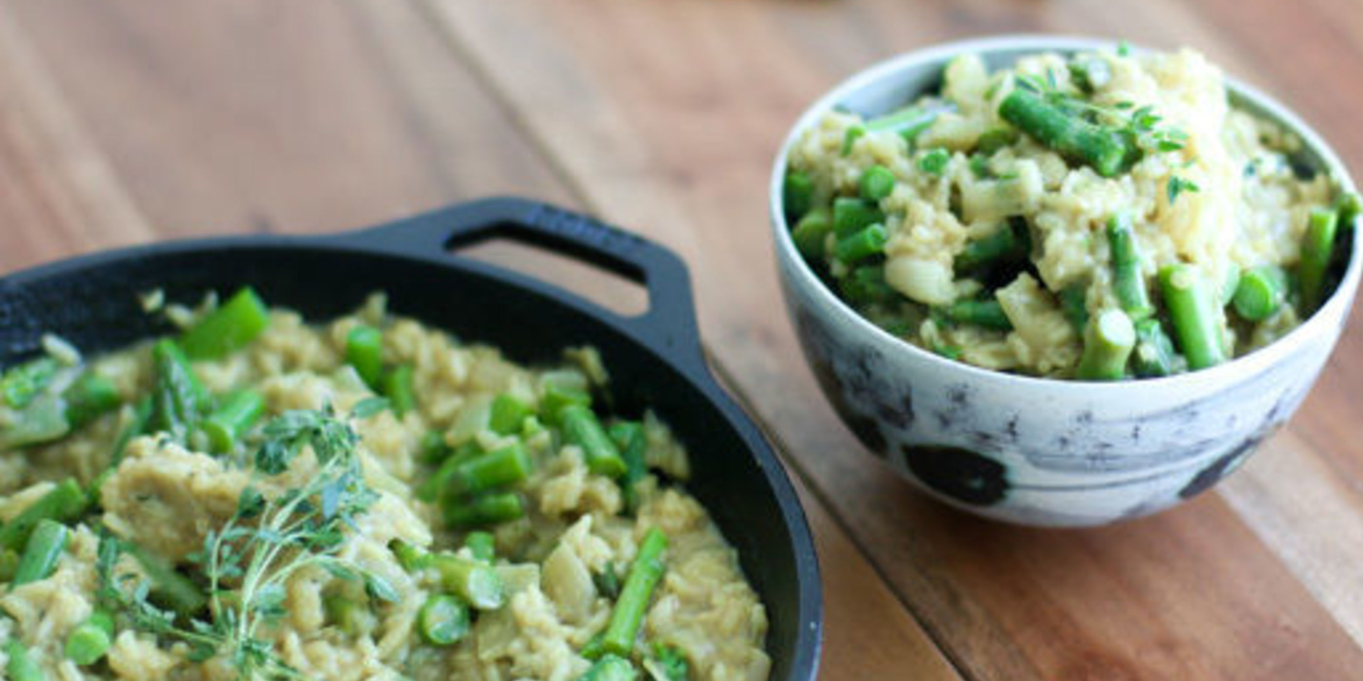 Lemon Asparagus Risotto PlantBased Recipes