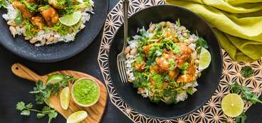 Baja Bowl with Crispy Cauliflower & Poblano Lime Dressing