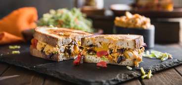 Harvest Vegetable Melt with Butternut Squash & Zesty White Bean Hummus