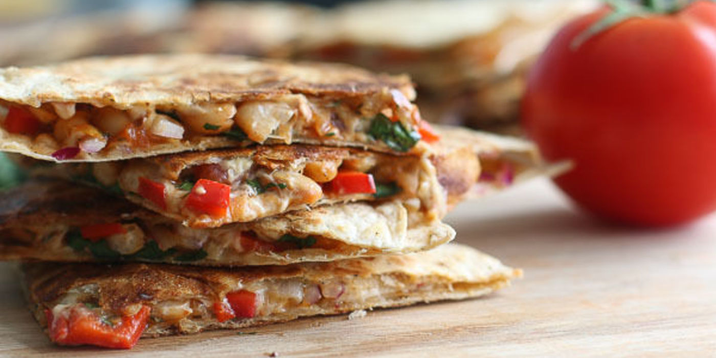 Taco-Spiced White Bean Quesadillas