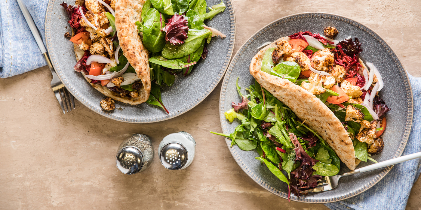 Cauliflower Shawarma with Harissa Beet Slaw & Garlic Aioli