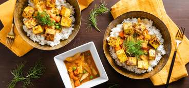 Pumpkin Coconut Curry with Fennel & Jasmine Rice