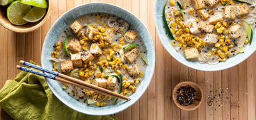 Coconut Corn Ramen with Zucchini & Smoked Nori Spice