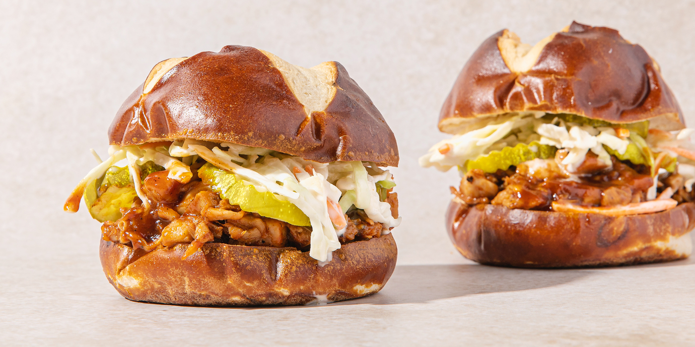 Pulled Pork Sandwiches with Crunchy Slaw - foodiecrush .com