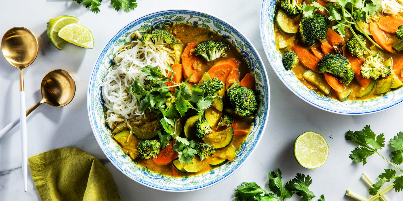 Khao Soi with Roasted Broccoli & Rice Noodles