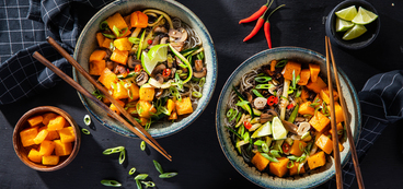 Butternut Ramen with Zucchini Noodles & Red Miso Broth