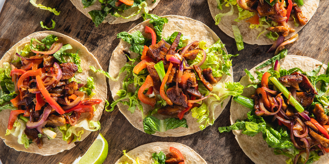 Vietnamese Shaking Beef Tacos with Roasted Peppers & Nuoc Cham