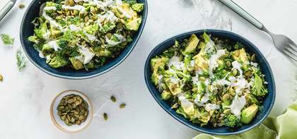 Green Goddess Bowls with Broccoli & Ranch Dressing